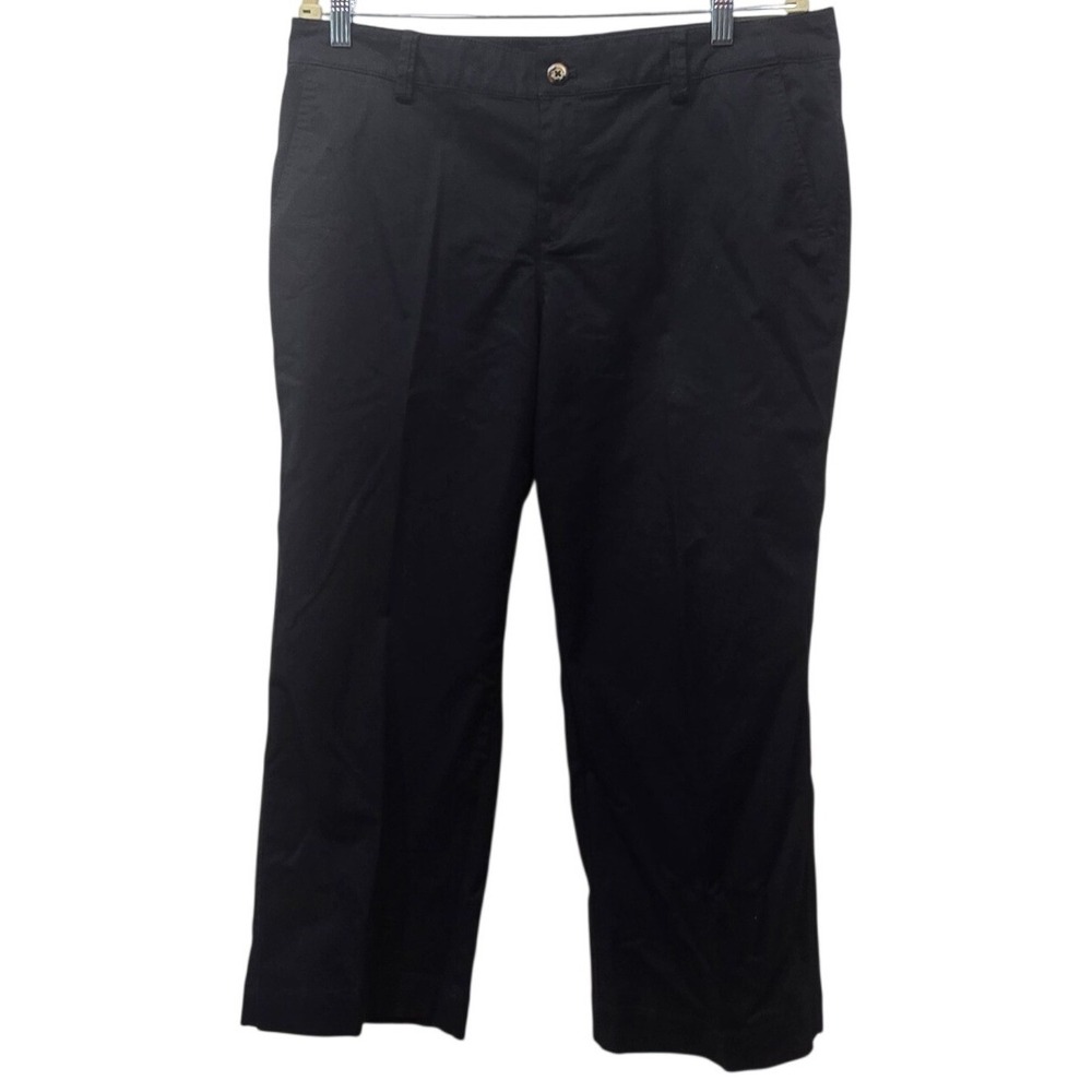 Eddie Bauer Womens Blakely Chino Capri Pants Navy Blue Stretch Size 14 NWT